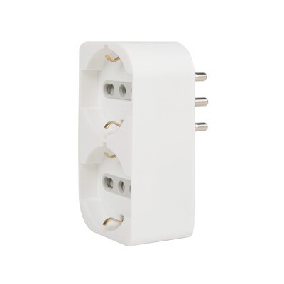 ADATTATORE SPINA 16A  2 PRESE UNIVERSALI SALVASPAZ