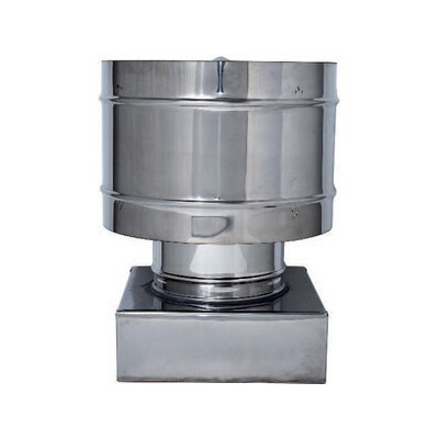 C FUMAIOLO A BOTTE INOX QUADRO INOX 37X37CM