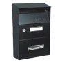 C CASSETTA POSTALE AUSTRIA NERO 9005 21.5X10.5X32CM