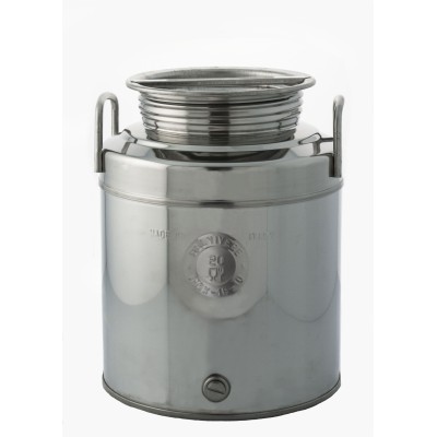 FUSTO OLIO ACCIAIO INOX AISI 304 20 L AGGRAFFATO