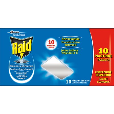 PIASTRINE DI RICAMBIO RAID 10 PZ