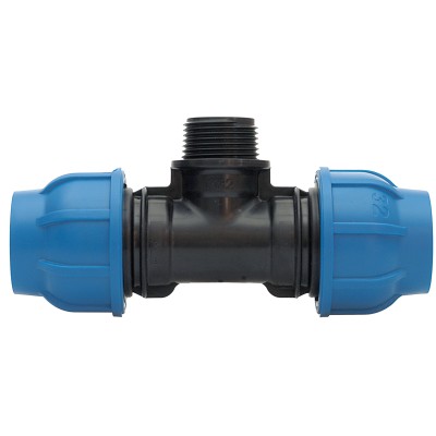 RACCORDO POLIPROP TEE M D 20 X 1/2 X 20 MM*