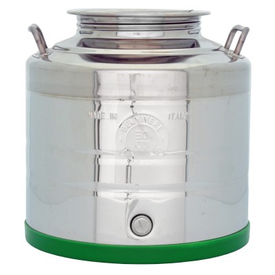 CONTENITORE ACCIAIO INOX PER OLIO 30 L FONDO PEN