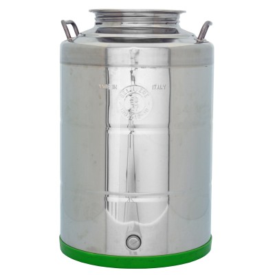 CONTENITORE ACCIAIO INOX PER OLIO 50 L FONDO PEN