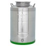 CONTENITORE ACCIAIO INOX PER OLIO 50 L FONDO PEN