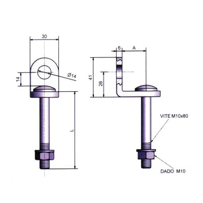 POTENT OCCHIOLO FISSO ACC P/LUCCHETTO 26/74 MM