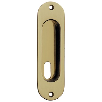 MANIGLIA OVALE P/PORTA SCORR C/FORO OTT CRO SAT