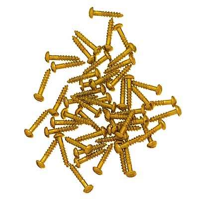 VITI TESTA BOMBATA FERRO OTTONATO 2X10 MM