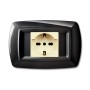 TONDO PLACCA MAGIC PLAST 1P SCHUKO NERO