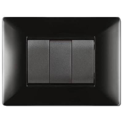 PLACCA LIFE Q LIVING PLAST NERO         4P