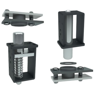 KIT LATO CARDINE E PIASTRE 913 P/CANCELLO 30X40 MM
