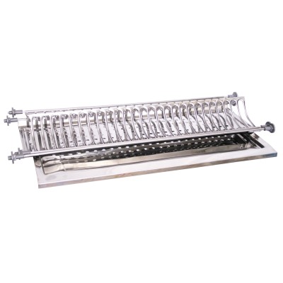 MENSOLA COLAPIATTI ACCIAIO INOX C/VASCH 76 CM