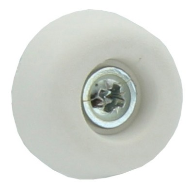 SOTTOSEDIA A CONO C/VITE BIANCO 30 MM CONF 8 PZ*