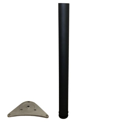 PIEDE P/TAVOLO ACCIAIO D 60XH710 MM NERO