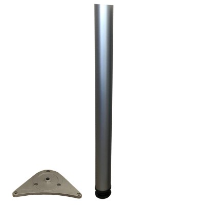 PIEDE P/TAVOLO ACCIAIO D 60XH710 MM NICHEL SATINATO