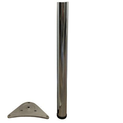 PIEDE P/TAVOLO ACCIAIO D 60XH710 MM CROMO