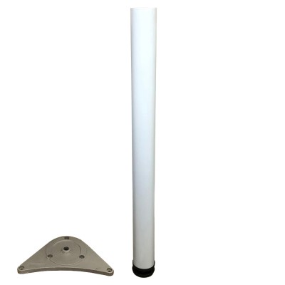 PIEDE P/TAVOLO ACCIAIO D 60XH710 MM BIANCO