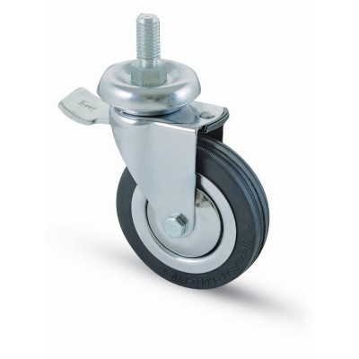 RUOTA CARRELLO D 100 MM GOMMA 155/BIS-B PER 14MA FRENO