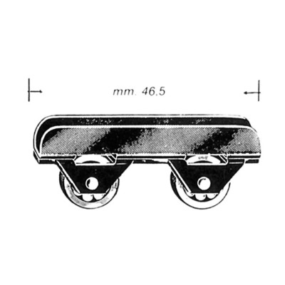 OMGE  459 CARRELLO A 2 RUOTE PER CRISTALLO*