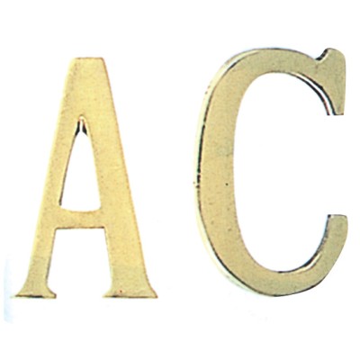 LETTERA D IN OTTONE 75 MM