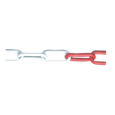 CATENA ACCIAIO BIANCO ROSSO D 5 MM DA 25 M
