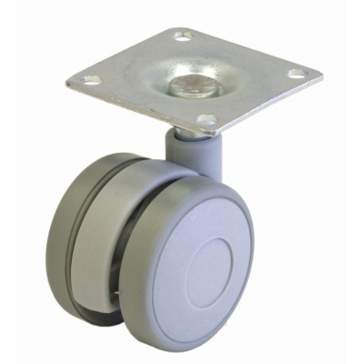 BL RUOTA P/MOBILE D.40 MM PIASTRA GRIGIO 2 PZ