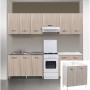 KIT CUCINA BASE 2 ANTE 80X50XH85 CM S/LAVELLO OLMO