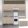 KIT CUCINA BASE 3 ANTE 120X50XH85 CM S/LAVELLO OLMO