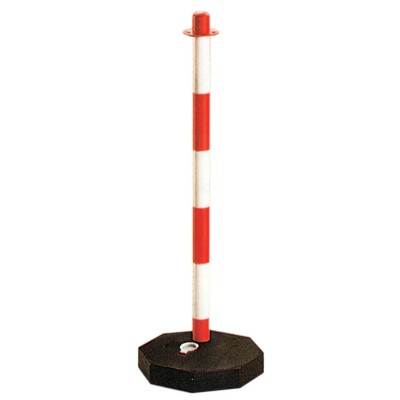 COLONNA SEGNALETICA BIANCO ROSSA H 90 CM