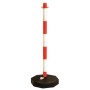 COLONNA SEGNALETICA BIANCO ROSSA H 90 CM