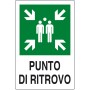 TARGA PUNTO DI RITROVO 300X200 ALLUMINIO NORMA EU