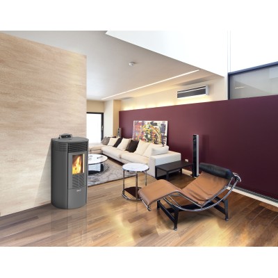 STUFA PELLET VENTIL  8.7KW KING ROUND12 ANTRACITE