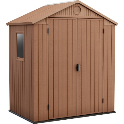 CASETTA KETER DARWIN EFF LEGNO 2 PORTE BROWN 190X122X221