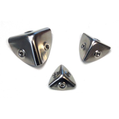 ANGOLO P/BAULI E CASSE ACCIAIO NICHELATO 30 MM