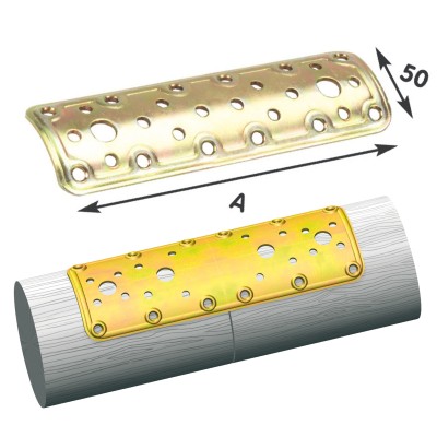 PIASTRA 900 DIRITTA P/PALI ACC TROP 50X160 MM