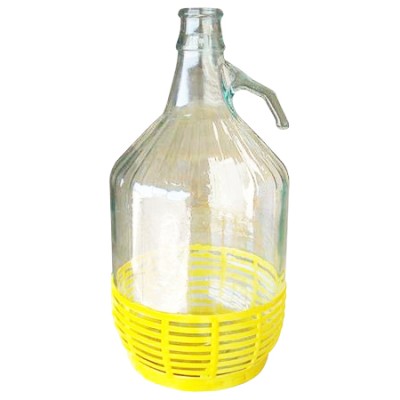 DAMIGIANA DAMA VETRO C/CESTINO PLASTICA 5 L