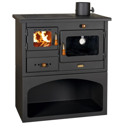 CUCINA LEGNA CARBONE C/FORNO 10KW PRITY MIA NERO
