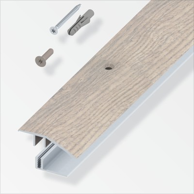 TERMINALE A SCIVOLO P/PARQUET ROVERE GRIGIO 100 CM