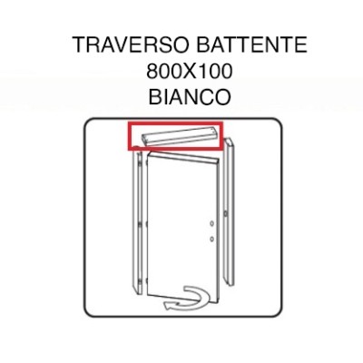 R TRAVERSO BATTENTE X PORTA MICROTEC FRASSINO/BIANCO 210X70