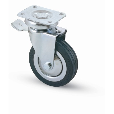 RUOTA CARRELLO D 100 MM GOMMA 155/BIS PIAS C/FR