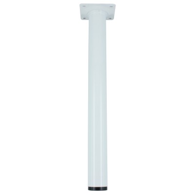 PIEDE P/TAVOLO ACCIAIO D. 30 X H 800 MM BIANCO