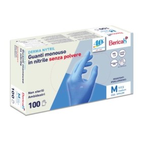 Bericah Derma Nytril - Guanti monouso in nitrile senza polvere AQL 1.0 - Box 100 pz Bericah Derma Nytril Box