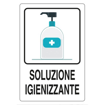 TARGA ADES.  20X30 SOLUZIONE IGIENIZZANTE