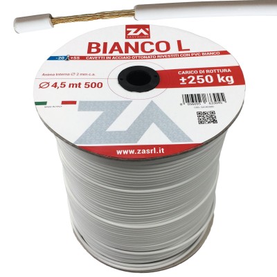 FILO STENDIBIANCHERIA BIANCO L ACC OTT D 4,5 MM