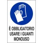 TARGA 20X30 EOBBL.USARE GUANTI MONOUSO