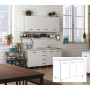 KIT CUCINA BASE 3 ANTE 120X50XH85 CM S/LEVELLO BIANCO