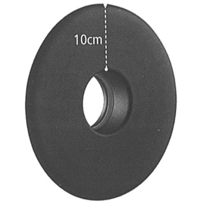 ROSONE P/STUFA A PELLET CORONA 10 CM D  8 CM NERO OPACO