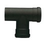 RACCORDO A T P/STUFA A PELLET ATTACCO FFM D 10 CM NERO OPACO