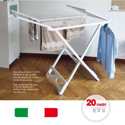 STENDIBIANCHERIA CAVALLETTO ARON RESINA BIANCO