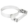 COLLARE INOX C/STAFFA P/TUBO STUFA 30CM
